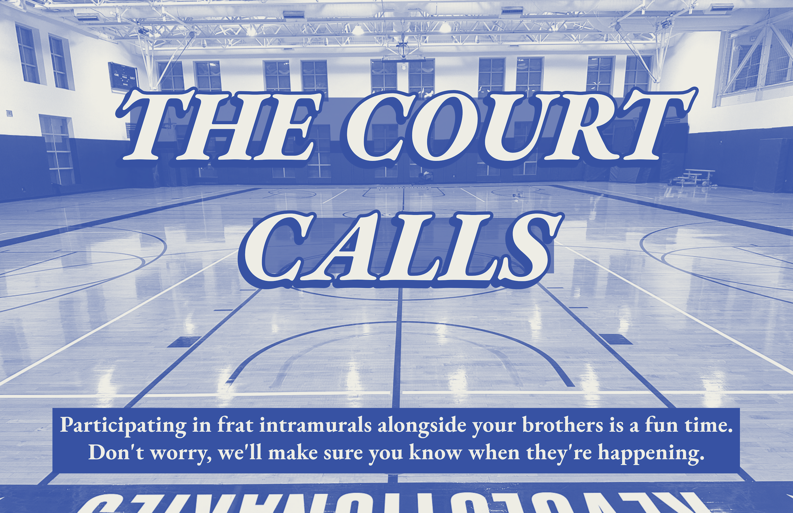 Wall poster I made for intramural athletics.