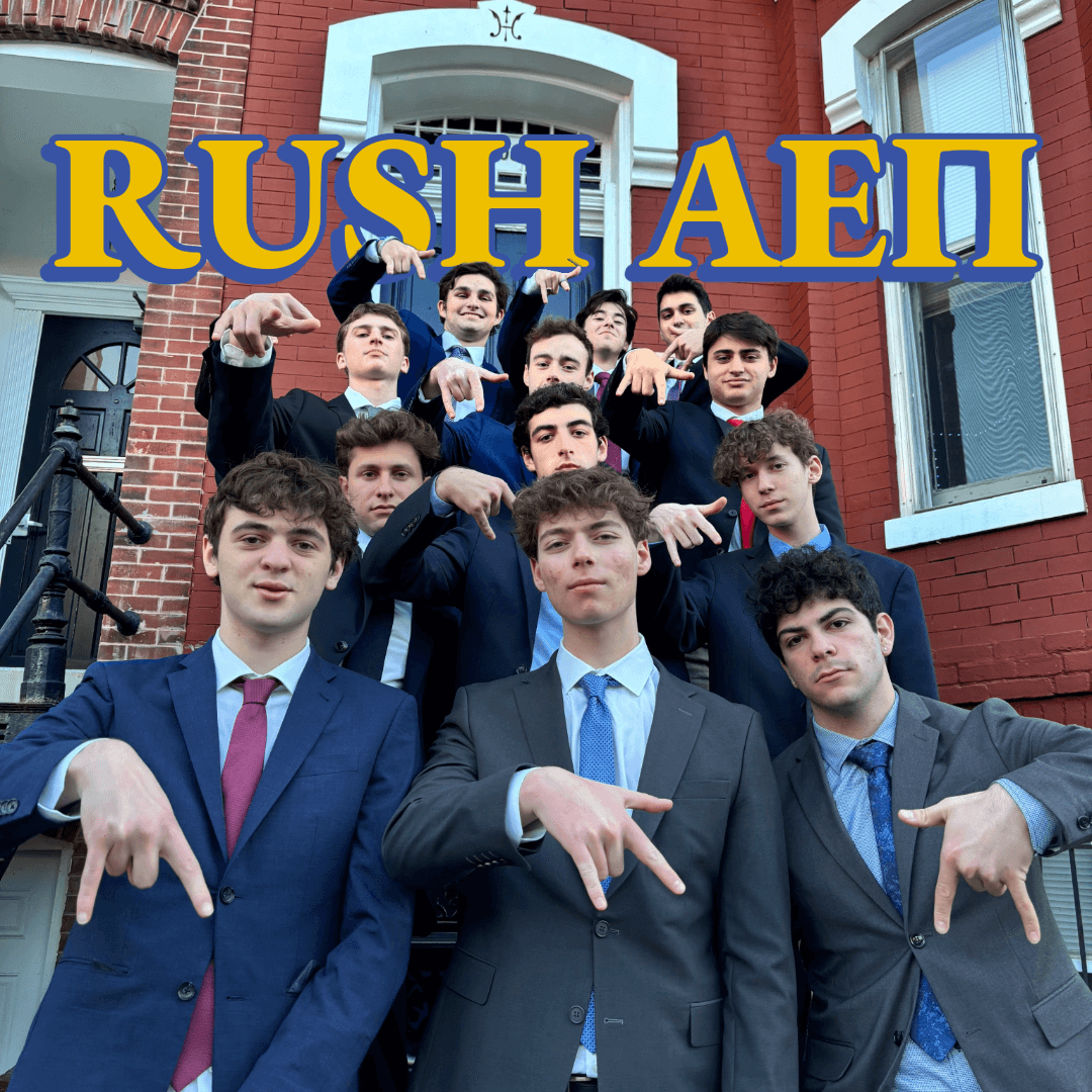 Instagram graphic made for GWΑΕΠ's Fall 2025 rush.